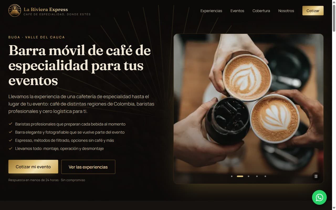 Sitio web de La Riviera Express